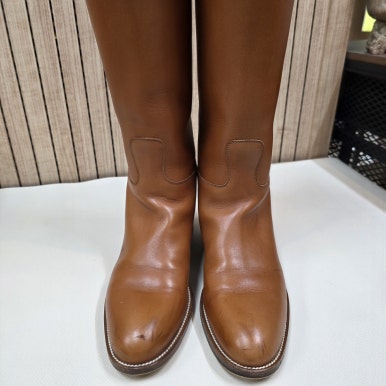 슈즈리페어ㅣ클리닝 이미지: [HERMÈS 에르메스] 부츠 레더 왁싱 사례